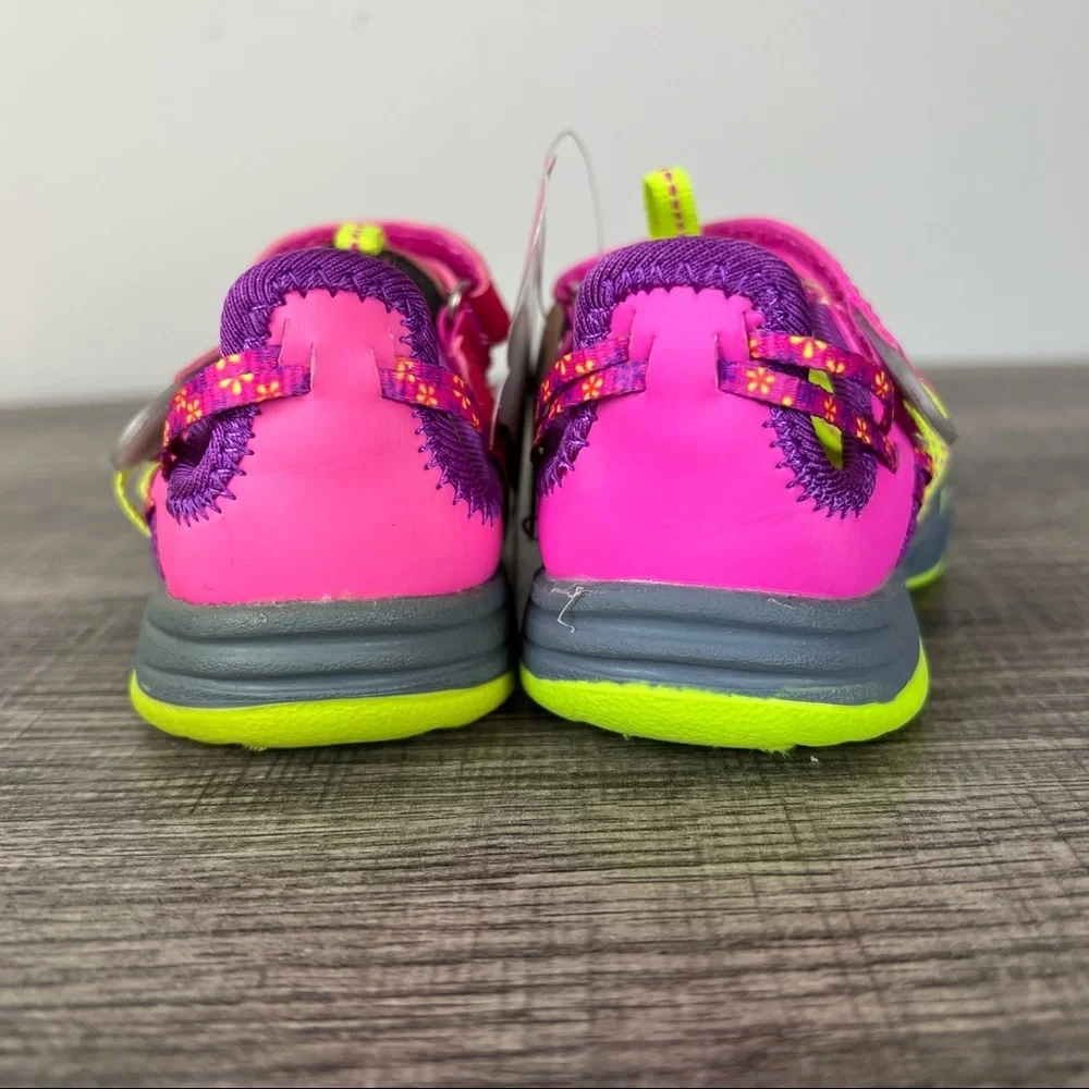 JAMBU Girls EVERLY Mesh Land and Water Ready‎ Fisherman Style Sandal Pink